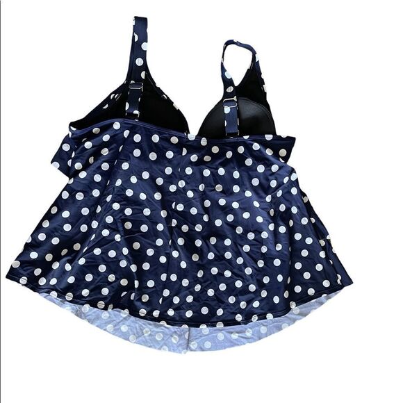 AVENUE | Nautical Print Tankini Top - navy spot - Picture 4 of 4